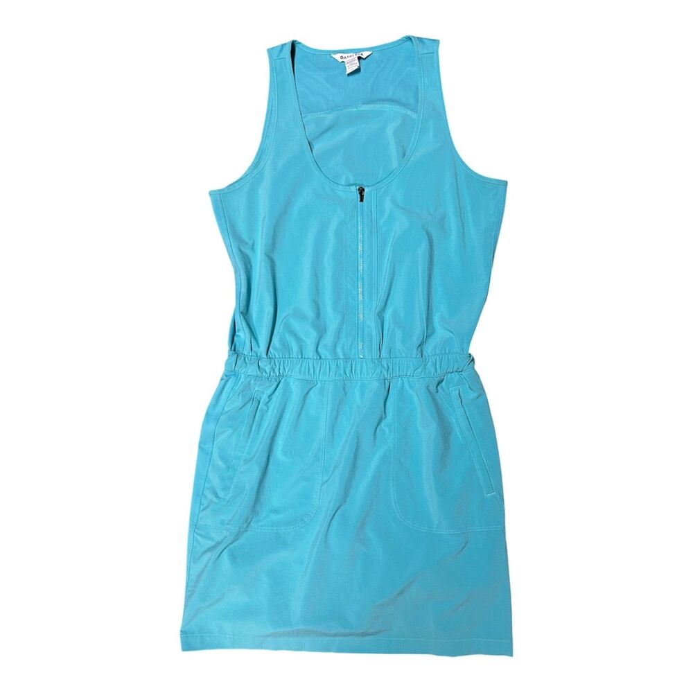 Athleta, Women's Mini Dress w/ Built in Shorts, Blue/Green, Size 8, Used